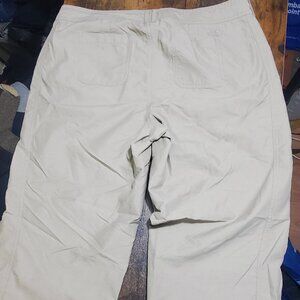 North face womens cargo pants beige polyester size 10